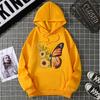 2025 autumn and winter fleece women's sweater threaded cuffs hem loose thermal hooded