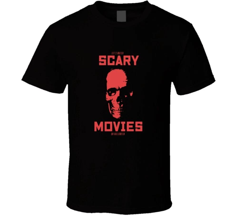 I Love Scary Movies Halloween Skull Trick Or Treat T Shirt 3XL