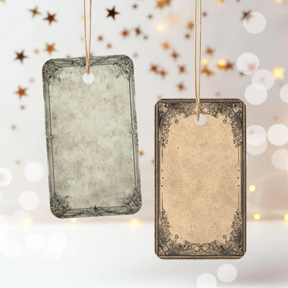 40pcs Vintage Blank Labels for Gifts, Weddings, Bridal Showers, Birthdays, Message Cards, Greeting Cards, Includes Twine