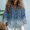 Boho Vintage Damen Lockerer V-Ausschnitt Langarm Baumwolle Leinen Bluse T-Shirt Top