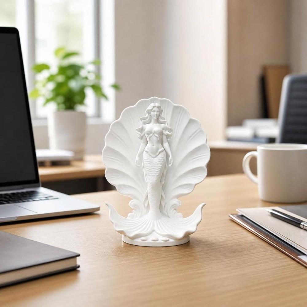 Leichter Luxus Meerjungfrau in Muschel Statue 3D Gedruckt Schreibtisch Dekoration Meerjungfrau Figur Geschenk