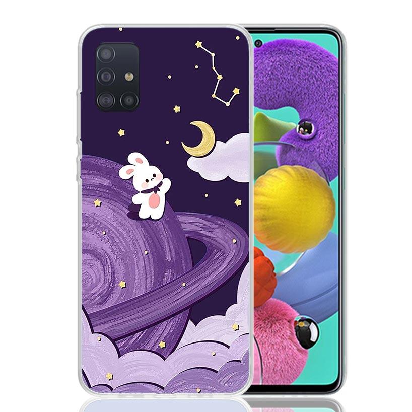 Cartoon Cute Little Rabbit Phone Case for Samsung Galaxy A52 A51 A50S A12 A22 A32 A72 A10S A30S A31 A71 Note 20 Ultra 10 Plus S1
