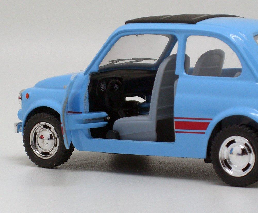 Kinsmart 1/24 Scale Pull-Back Car FIAT 500 (Sky Blue)