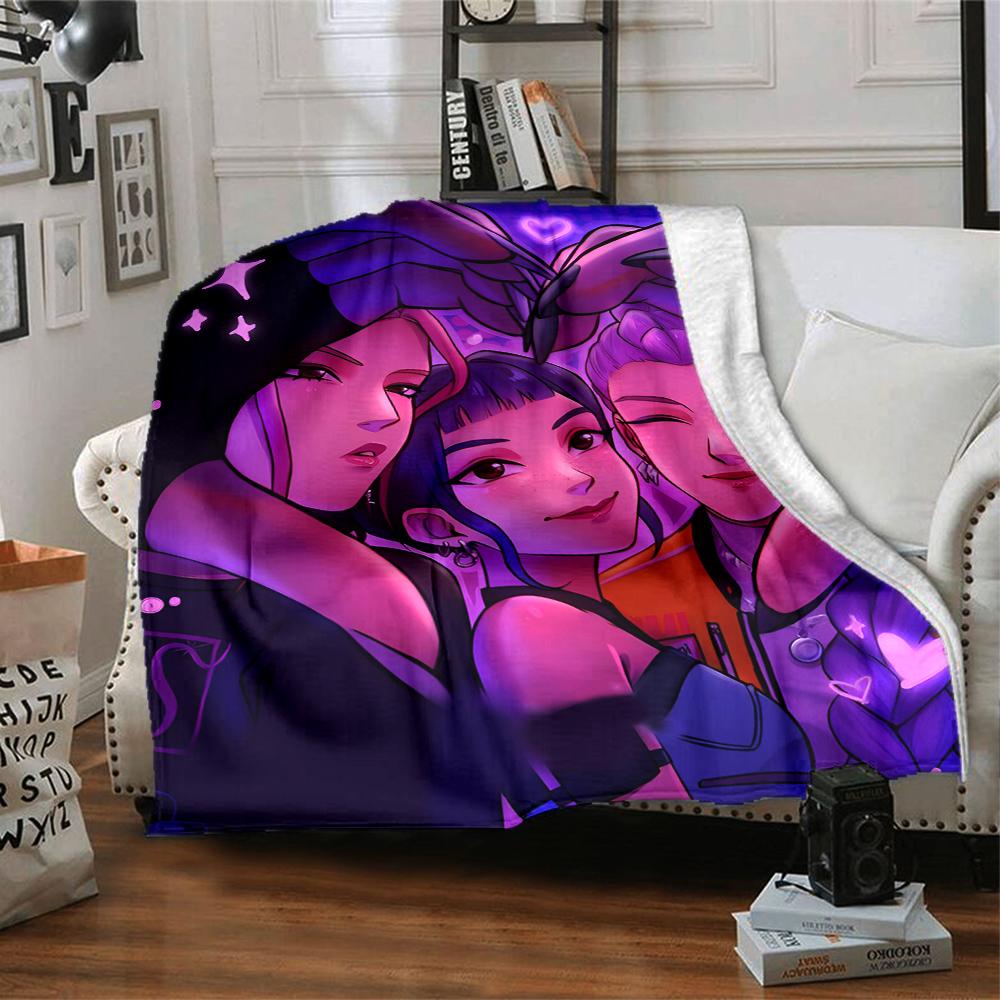 1pc KPop Demon Hunters160 Blanket, Gift, for Men and Women, Soft Blanket, Good for Sofa Bed Couch Travel, Lightweight Flannel Blanket