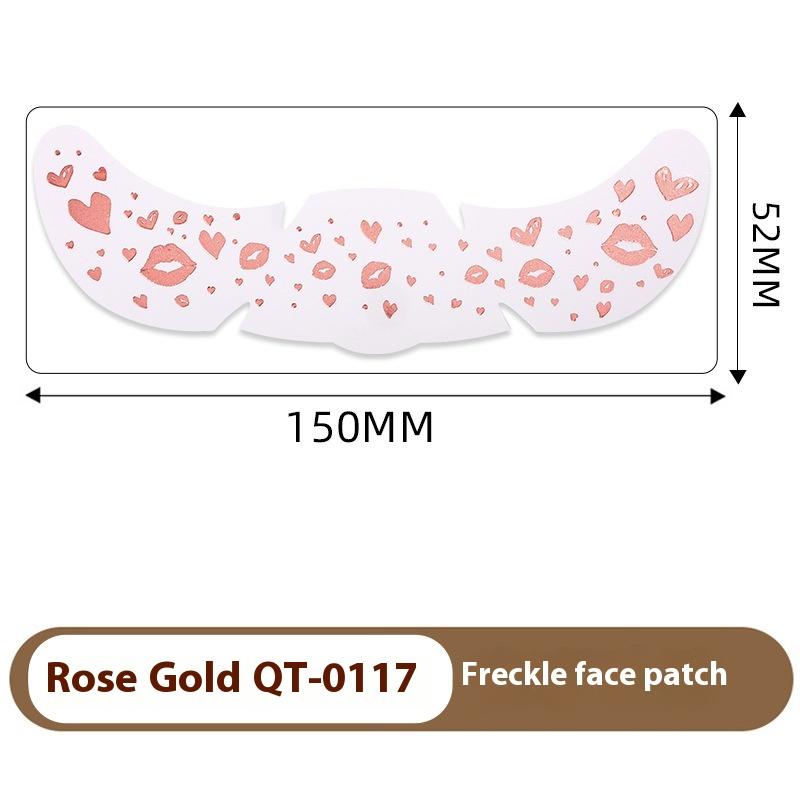 Heißes Roségold Sommersprossen Temporäre Tattoo Aufkleber Heißprägung Sommersprossen Make-up Patches Gesichts-Make-up