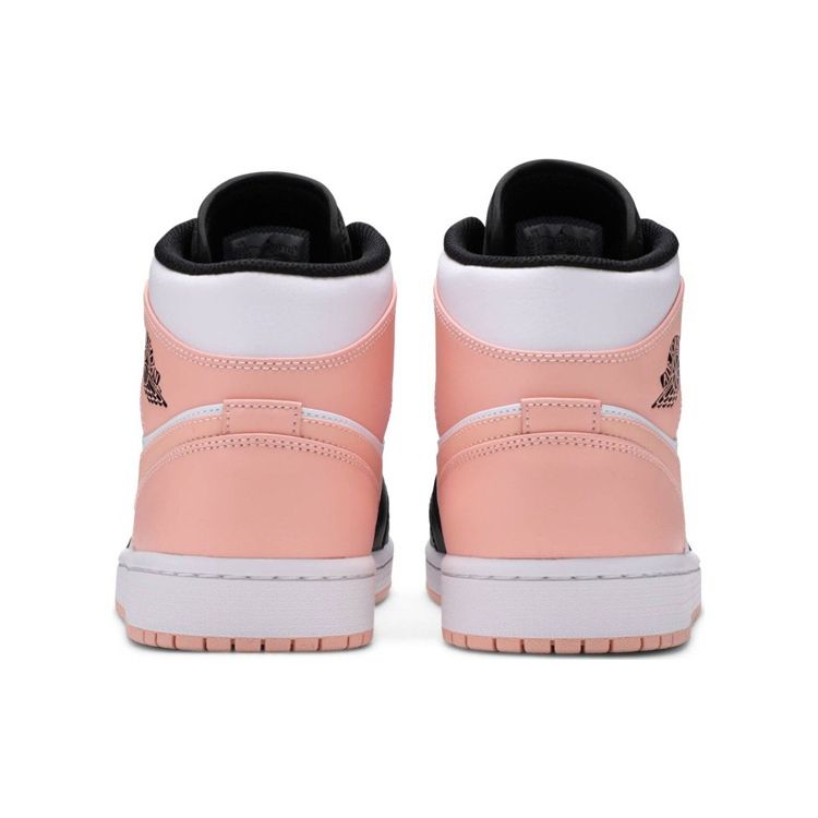 Air Jordan 1 Mid Crimson Tint Men Sneakers Orange White Black 554724-133