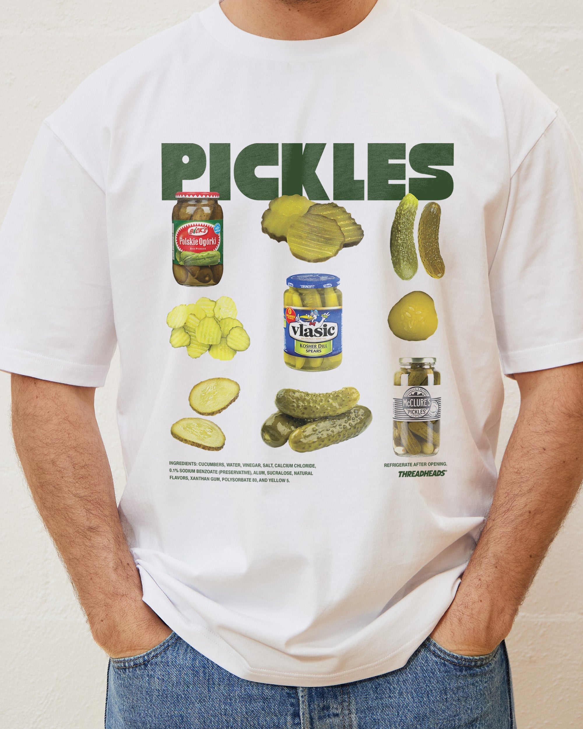 Acid-cucumber Pattern Printed Pure Cotton Loose-fitting T-shirt S разноцветный