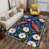 Red Birds and Floral Design Carpet suitable as a non-slip mat for the living room or bedroom sofa