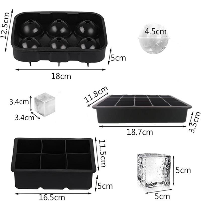 Silicone Ice Cube Mold with Lid - Food Grade Storage Box for Ice & Baby Food