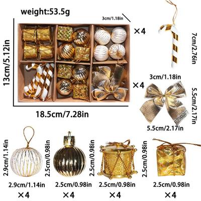 New Plastic Christmas Tree Balls Bow Hanging Christmas Tree Pendant DIY Drum Xmas Ornament Christmas Decorations