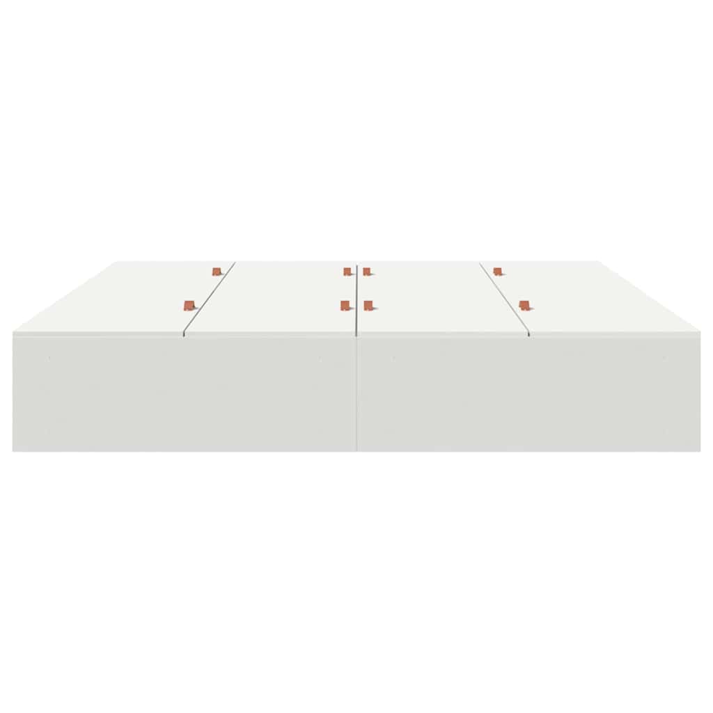Storage Bed Frame White 180 X 200 Cm Engineered Wood