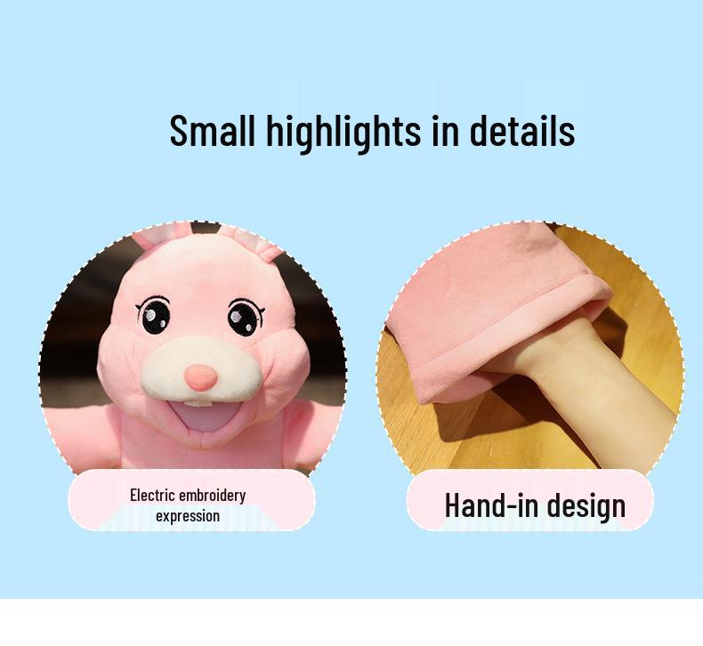 Panda Cartoon Hand Puppet Plush Toy for Parent-Child Interaction and Early Education