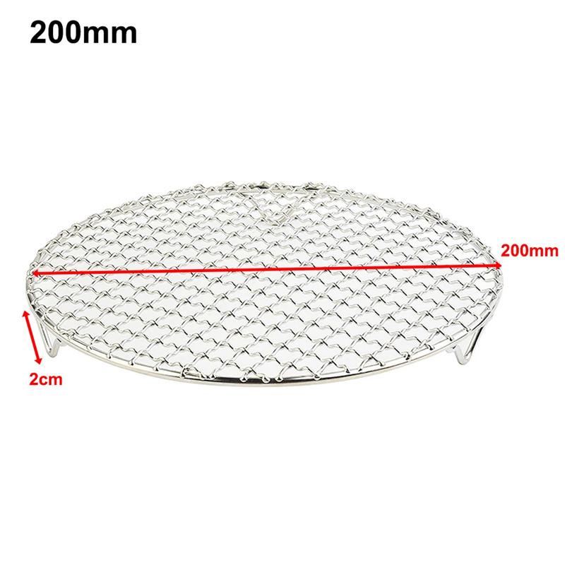 Stainless Steel Round Bbq Net Grill Mesh Roast Nets Bacon Grill Tool Iron Nets Non-Stick Bbq Mat Grid Outdoor Barbecue Accessory