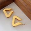 Geometryczne Trójkątne Klipsy do Uszu: Przesadzone, Wszechstronne Kolczyki w Luksusowym Koreańskim Stylu