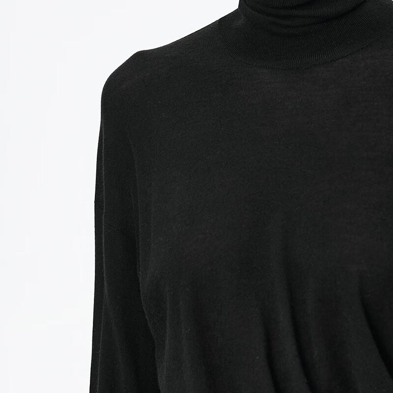 JNBY Women's High-Neck 100% Wool Knit Sweater