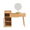 Dressing Table Strong Load-bearing Sufficient Storage Capacity Spacious Desktop LED Light Design with Mirror Burr-Free 3-Color Table