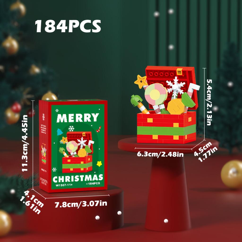 Christmas Block Toys Christmas Tree Elk Puzzle Santa Claus Gift Festive Christmas Block Set