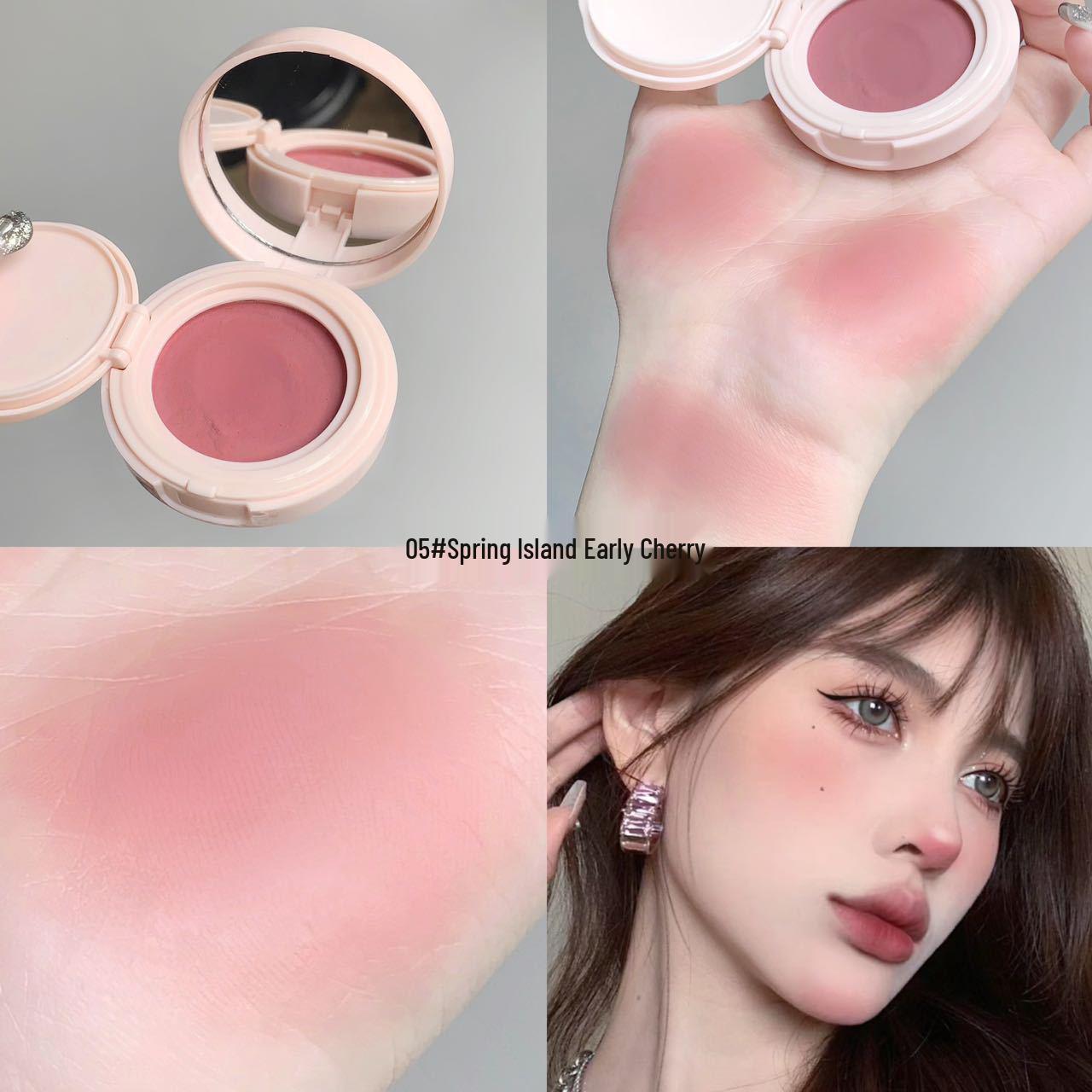 

Matte Long-Lasting Dual-Use Blush & Lip Cream with Highlighter Effect - Tipsy Brightening Color