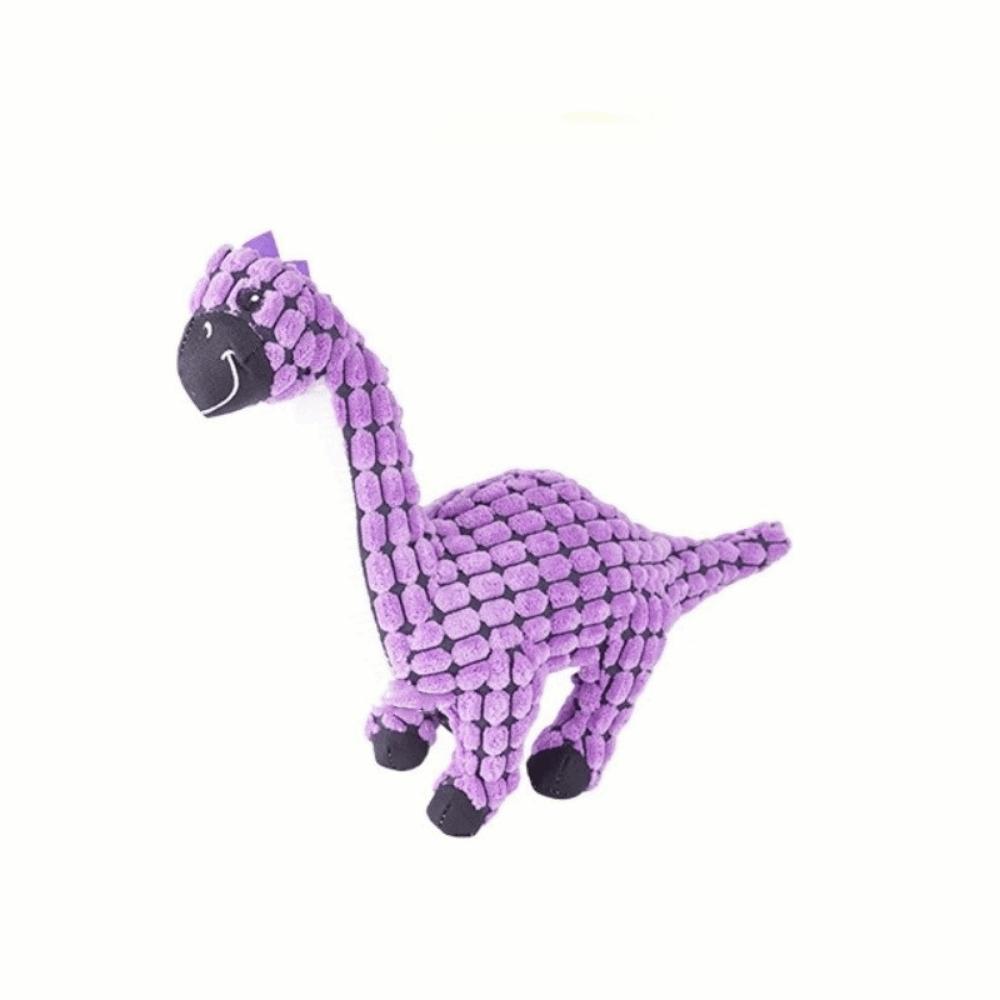 Dog Vocal Toy Bite-Resistant Dog Chew Toys Plush Dinosaur Shape Squeak Toys Simulation Animal Puppy Molar Toy Training Supplies