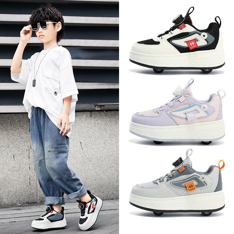 4 Wheel Racing Roller Skates for Boys and Girls Roller Inline Skates Shoes for Children's Ice Skating Sneaker with Wheels Gift