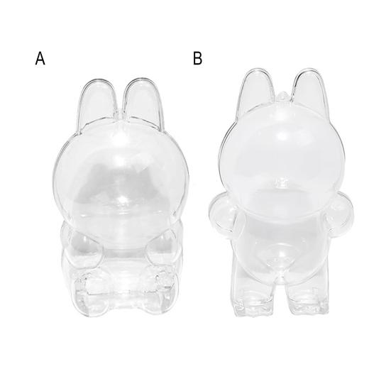 1/2 ks Průhledné vitríny na figurky s kroužkem na klíče Vysoká odolnost Průhledné Přenosné Prachotěsné Ochranné kryty na mini panenky