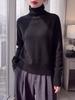 Retro Elegant High-Neck Pure Wool Sweater - Soft, Skin-Friendly, Warm, and Versatile for Autumn/Winter
