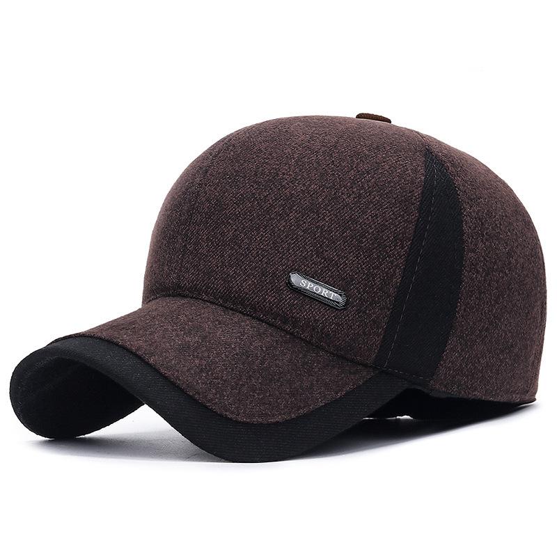 Men's Winter Ear Protection Cotton Hat - Warm, Thickened Baseball Cap for Dad and Elderly