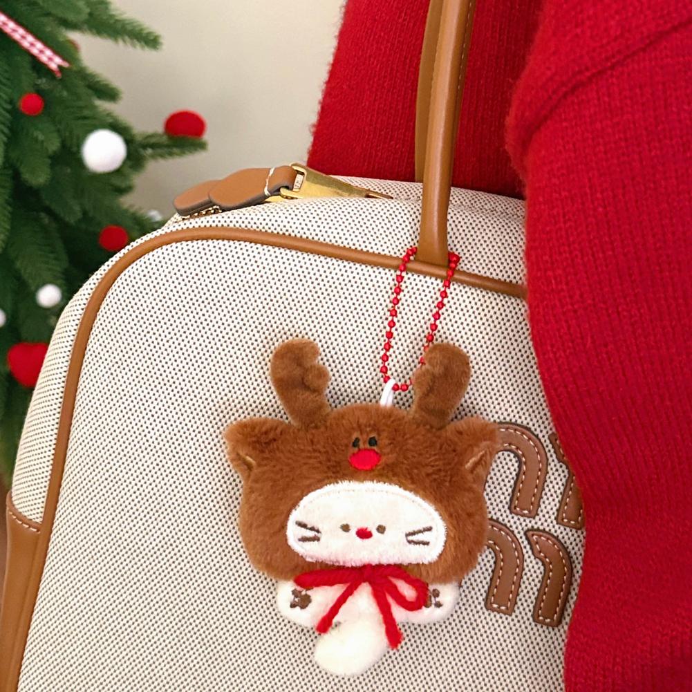 Cute Christmas Plush Doll Pendant Versatile Backpack Pendant Keychain Doll Pendant Santa Claus Elk Pendant Ornament Gifts