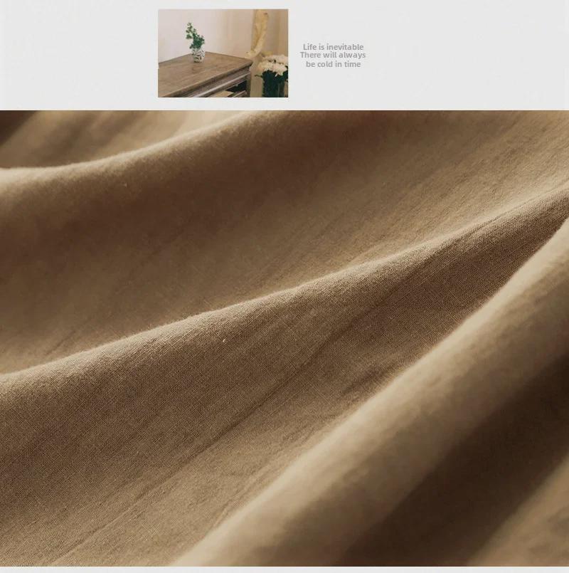 Damski letni etniczny haftowany bawełniano-lniany luźny T-shirt z krótkim rękawem