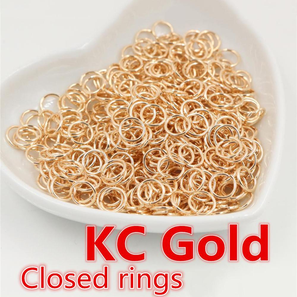 200 piezas 3/4/5/6/7/8/10 mm Metal DIY Componentes para Joyería Anillas de Salto Simples Cerradas/Abiertas y Anilla Dividida para hacer joyería