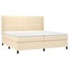 Maison Exclusive - Sommier à lattes de lit matelas et LED Crème 200x200 cm Tissu