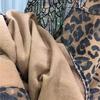 Extra Large Leopard Print Diamond Wing Jacket - Mid-Length, Loose Fit for Plus Size Women (200-300 Lbs)