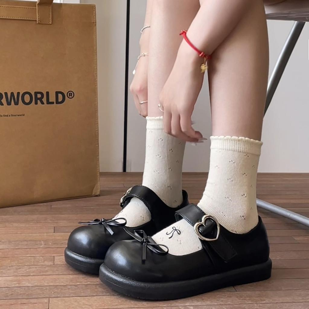 Black Retro British Style Flat Bottom Inner Height Increase Small Leather Shoes Women's 2025 New Summer Skirt Mary Jane Single Shoes