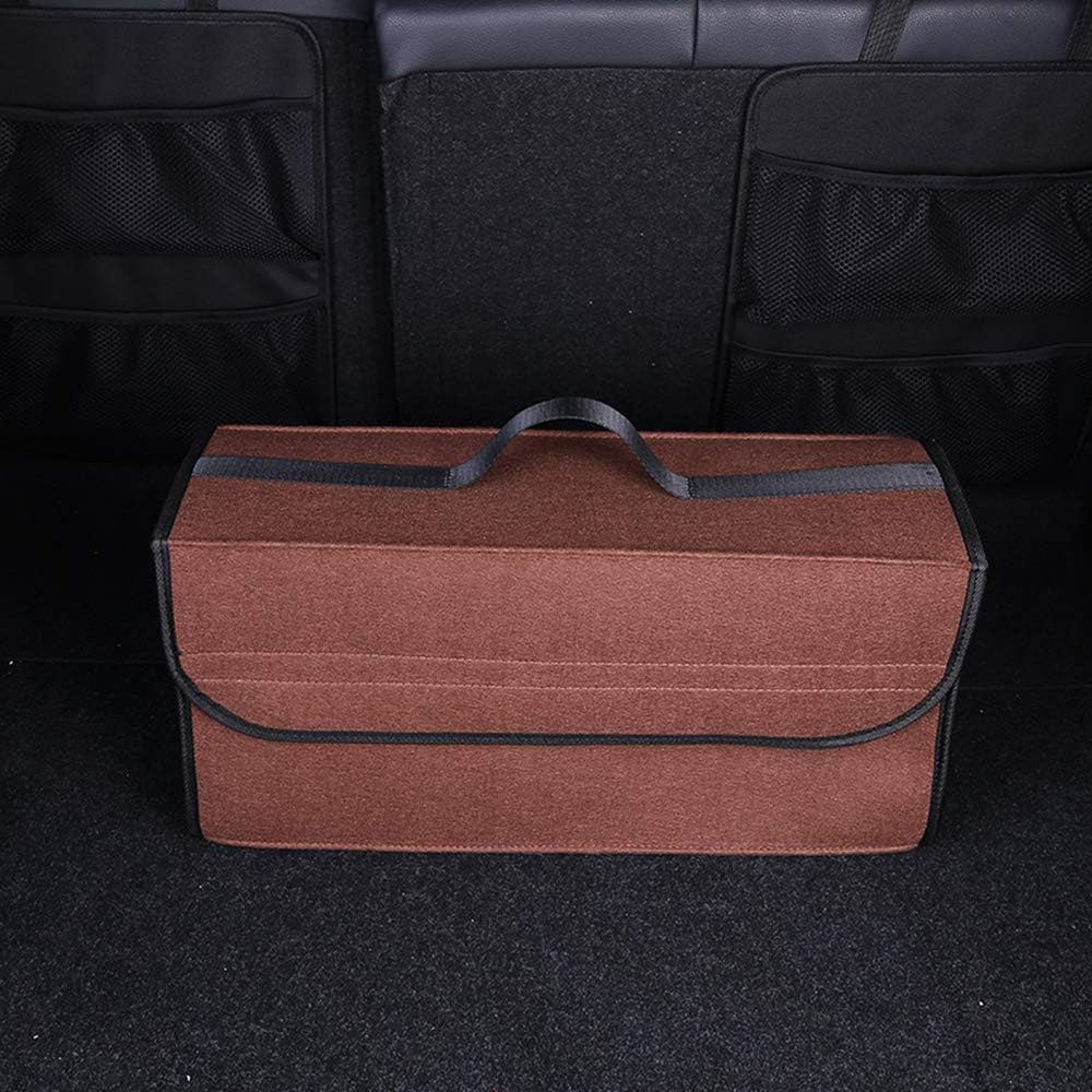 Car Storage Bag, Car Soft Storage Box Trunk Bag Travel Storage Organizer Holder Car Accessories Deep Grey