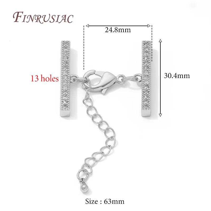 2 Sizes 18K Gold Plated Lobster Clasp with Extension Chain Connector For Jewelry Making,DIY Multi-row Pearl Necklace Accessories
