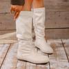 Übergrößen Schuhe für Damen 36-43 Herbst Frühling Mode Damen Plateau Bequem Rutschfest Wadenhohe Stiefel Freizeit Damenstiefel