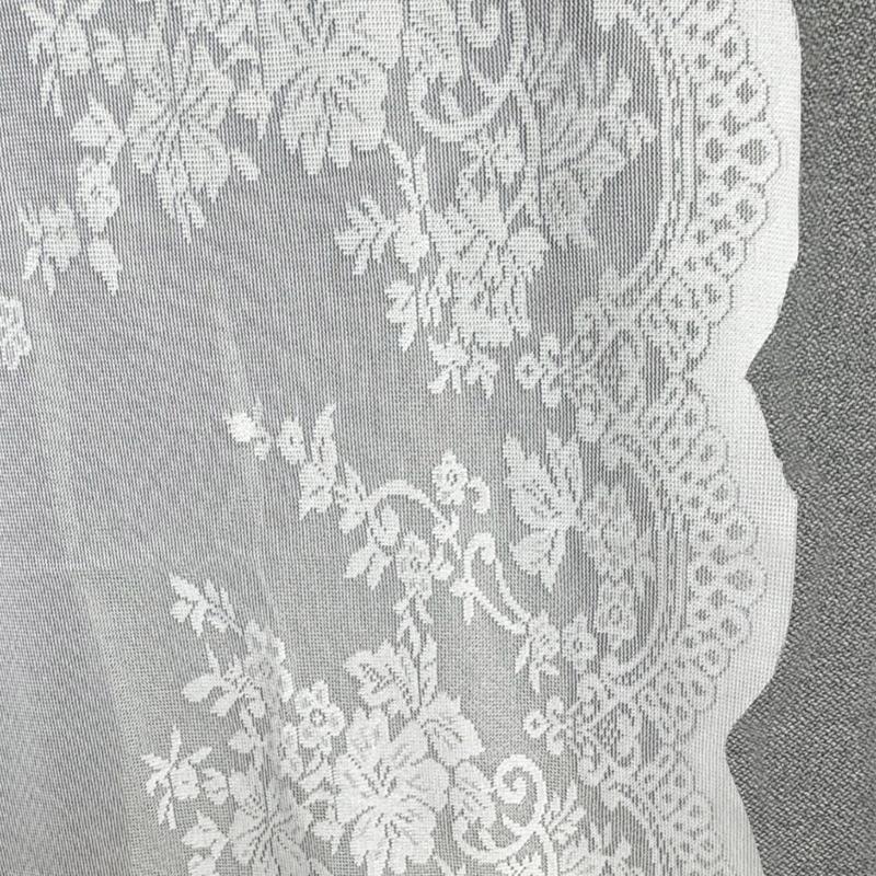 Flower Lace Sheer Window Curtain Elegant Light Filtering Privacy Pulling Design Drape with Rod Pocket For Home Decors