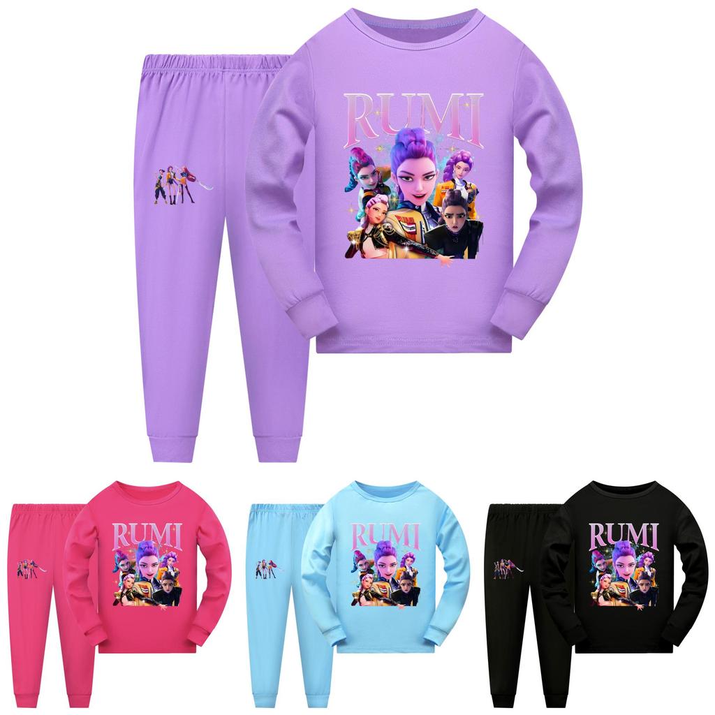 Kpop Demon Hunters Children Short Sleeve Shorts Pajama Set For Sleepwear And Family Comfort