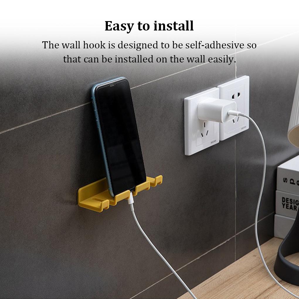 Wandmontierter, stanzfreier Hängehakenhalter, multifunktionale Kabelaufbewahrung, Türhänger, Haushalt, Badezimmer, Wohnzimmer