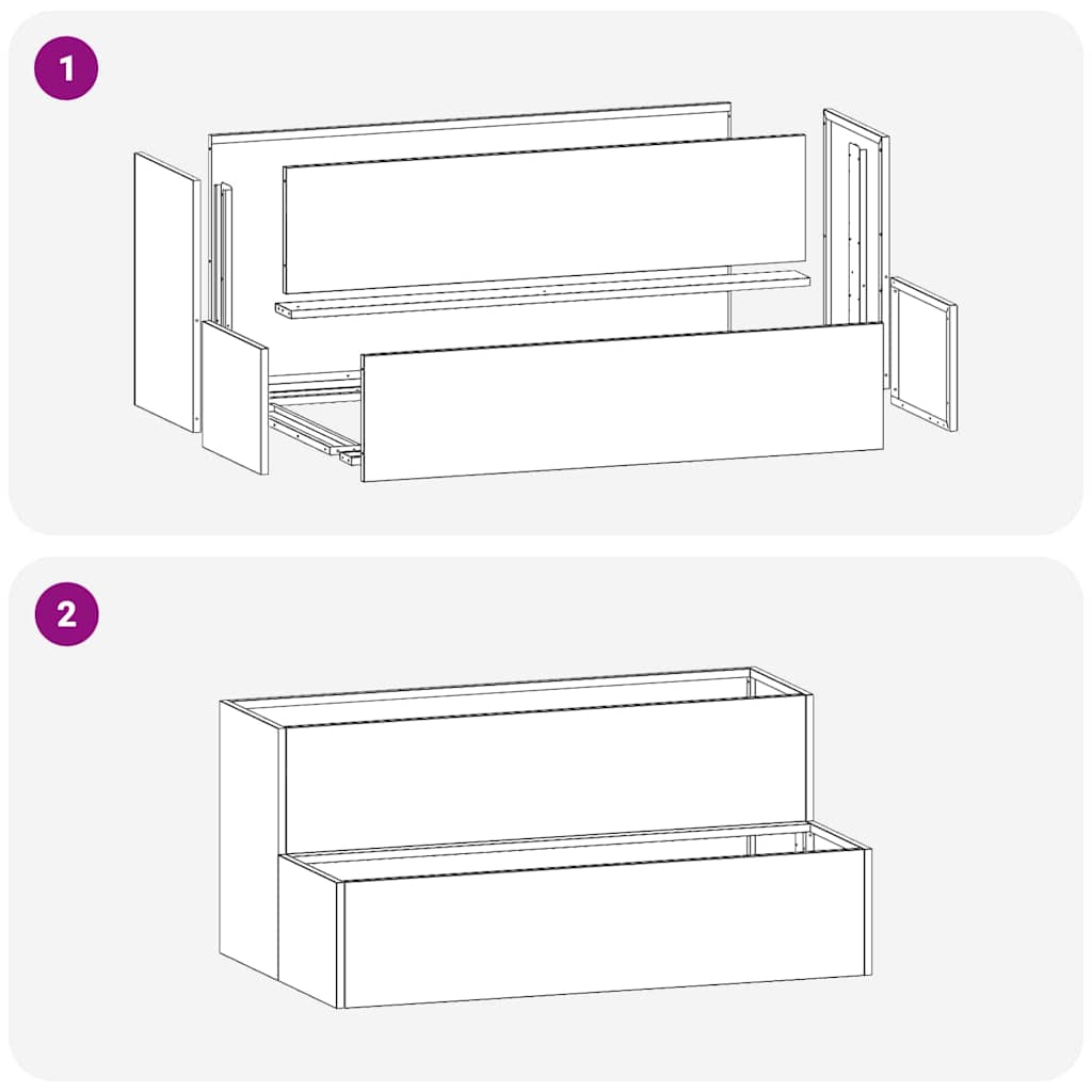 Garden Planter Anthracite 100 X 60 X 45 Cm