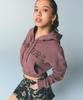 x Russell Cropped Hoodie 105251012008 Brown Medium X-girl Zip-Up