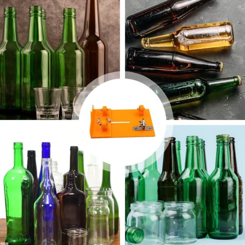 Wine Bottle Cutter Tool, Glass Cutting Kit, Creative Glass Cutter, Bottle Cutter & Glass Cutter Kit for Beer & Wine Bottles, Precise Round Bottle Cutt