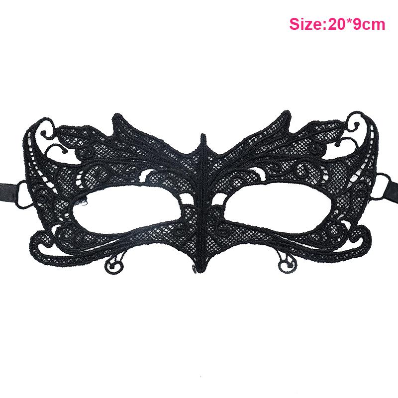 Halloween Black Queen Lace Mask No Fixed Shape Embroidery Appliques Party Costume Carnival Mask Woman Masquerade Mask