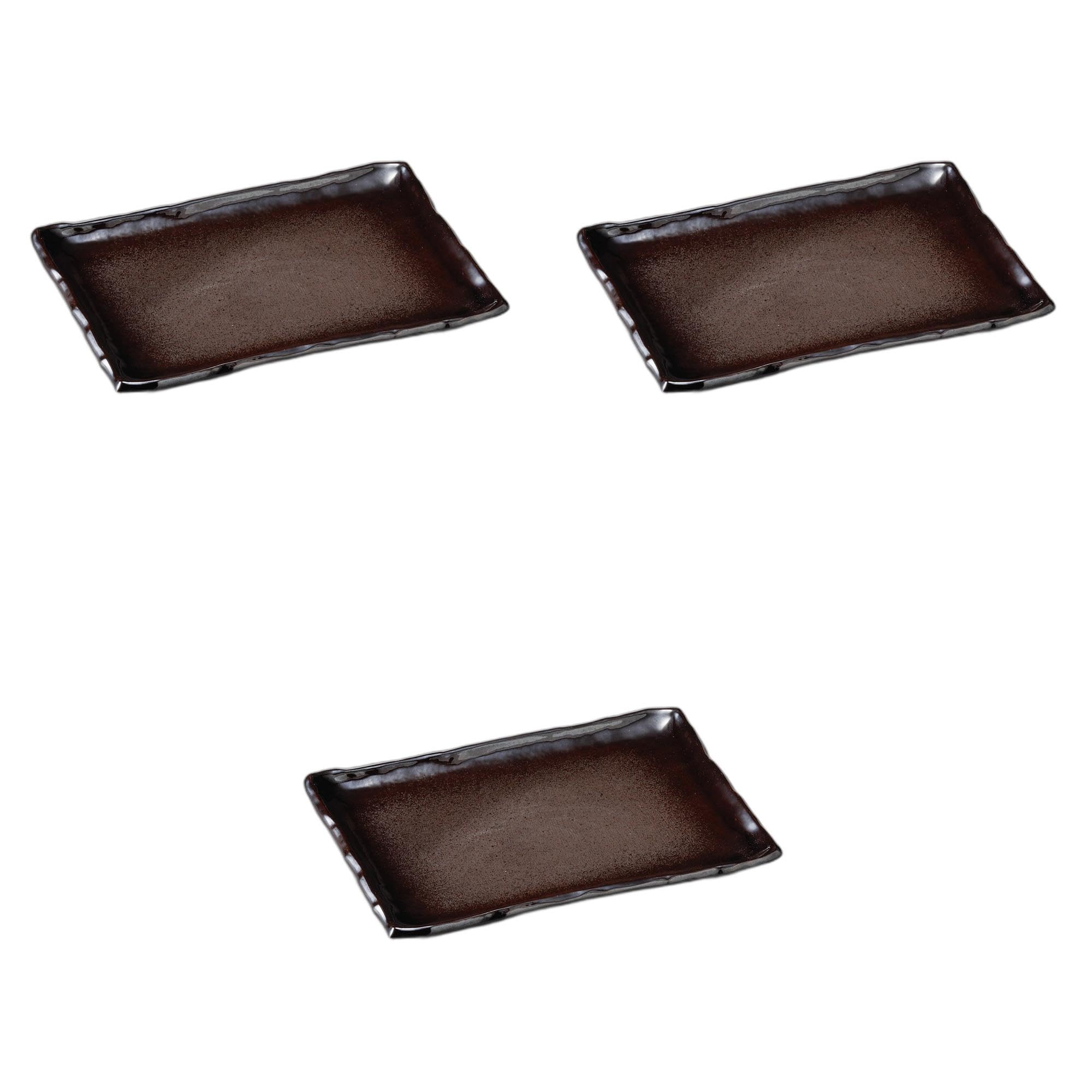 

Set of 3 Maiko Yakimono Plates x x Reinforced Ceramic Yakimono Plates by Setomonohonpo 9.0 [23.8 17.5 1.8 cm]