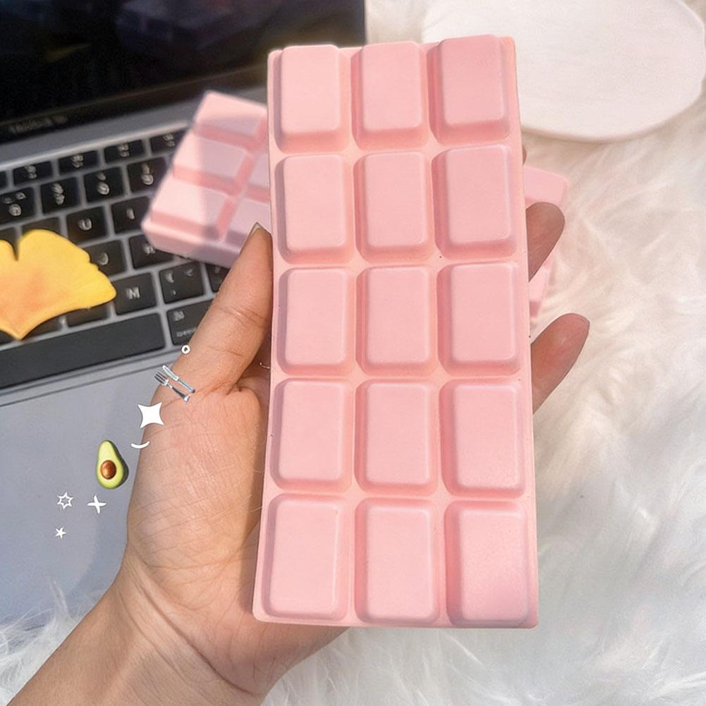 Rosa Schokoriegel Squishy Spielzeug Langsam aufsteigend Weich zum Kneten Stressabbau Fidget Spielzeug für Kinder Erwachsene Angstlinderung Lustiges Spiel