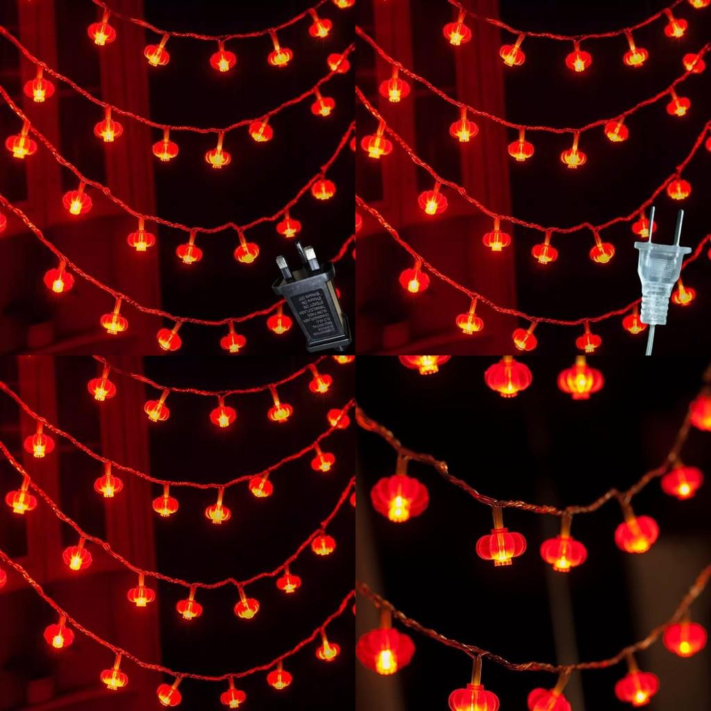 Led Lucky Character String Lights Home Decor For Festive Holiday Celebration