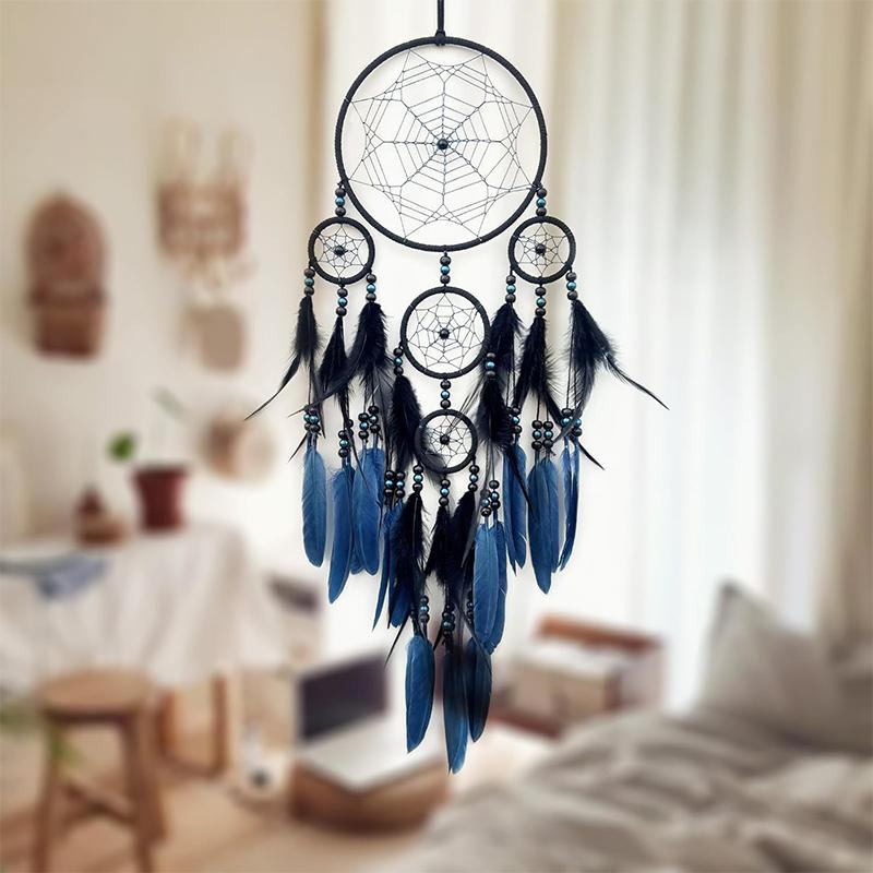 Handmade Round Dream Catcher Vintage Hanging Feather Dreamcatcher For Bedroom Wall Ornament Decor Premium Durable