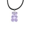 Handmade 11 Colors Candy Cartoon Bear Chokers Chain Necklaces Cute Jelly Pendant For Women&Girl Daily Jewelry Party Gifts