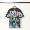 2025 Amerikanische trendige Marke Vall gewaschen alt bedrucktes kurzärmeliges Hip-Hop lockeres Streetwear-T-Shirt für Männer und Frauen