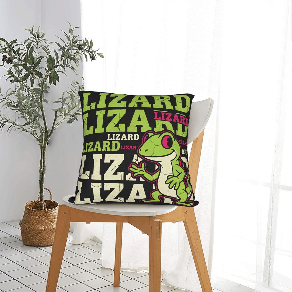 Lizard Meme Pillow Case Funny Pillow Cover Comfy Pillowcases For Couch Sofa Bedroom